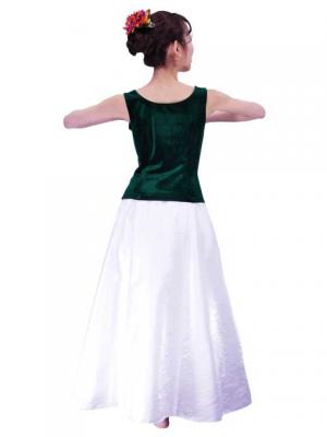 Hula Sleeveless Blouse with Velvet / Green / G2434gra