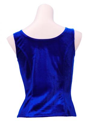 Hula Sleeveless Blouse with Velvet / Royal Blue / G2434rbla