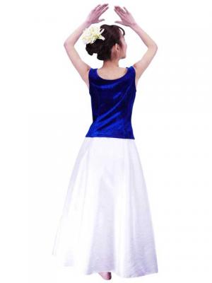 Hula Sleeveless Blouse with Velvet / Royal Blue / G2434rbla