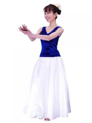 Hula Sleeveless Blouse with Velvet / Royal Blue / G2434rbla