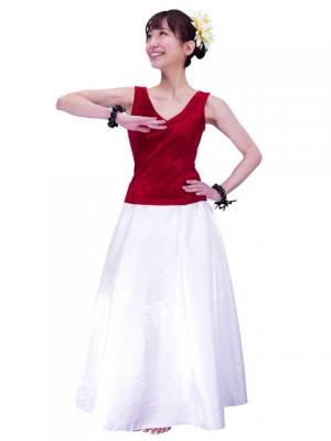 Hula Sleeveless Blouse with Velvet / Red / G2434rda