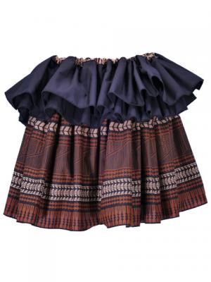 Tahitian Skirt with Kahiko Print / Brown / G2439