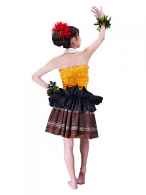 Tahitian Skirt with Kahiko Print / Brown / G2439