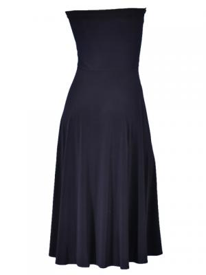 Hula Simple Knit Dress / High Waist Skirt / Black / G2444bk