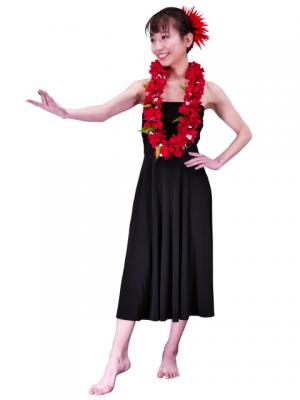 Hula Simple Knit Dress / High Waist Skirt / Black / G2444bk