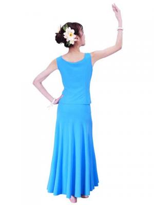 Hula Simple Knit Dress / High Waist Skirt / Light Blue / G2444lbl