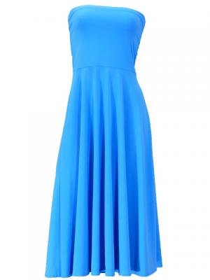 Hula Simple Knit Dress / High Waist Skirt / Light Blue / G2444lbl