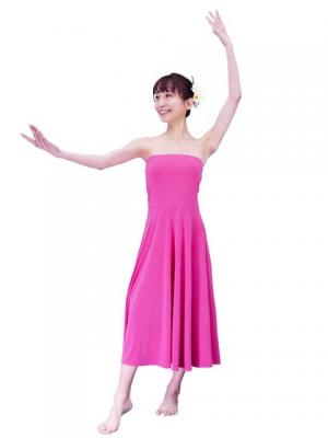 Hula Simple Knit Dress / High Waist Skirt / Pink / G2444pi