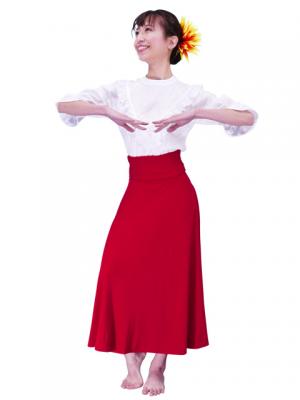Hula Simple Knit Dress / High Waist Skirt / Red / G2444rd
