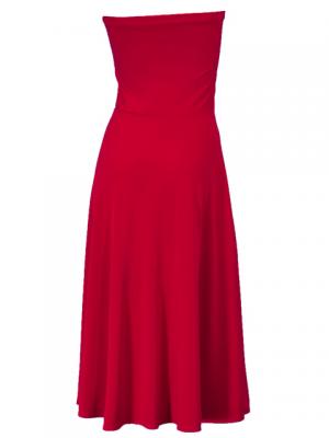 Hula Simple Knit Dress / High Waist Skirt / Red / G2444rd