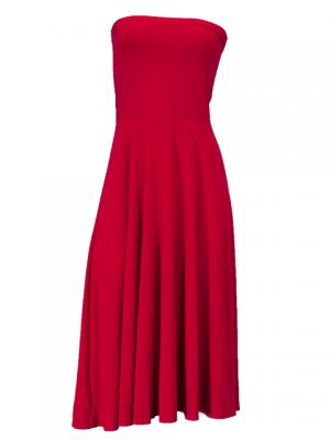 Hula Simple Knit Dress / High Waist Skirt / Red / G2444rd