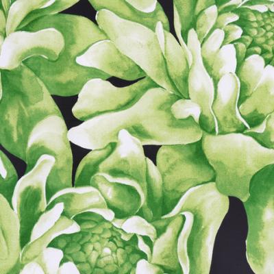 Hula Pa'u Skirt with Protea  Print / Green / G2456