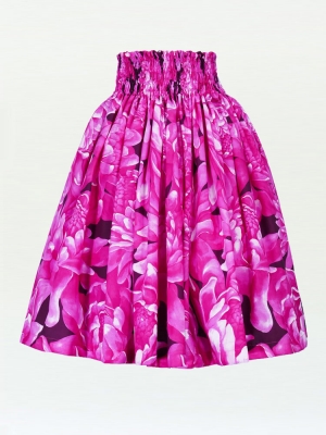 Hula Pa'u Skirt with Protea  Print / Pink / G2460
