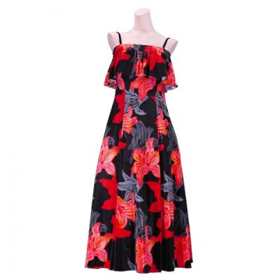 Hula Multi Way Lily Dress with Velvet / Luxury Collection / Black / J2482bk