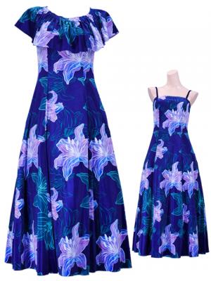 Hula Multi Way Lily Dress with Velvet / Luxury Collection / Navy / J2482nv
