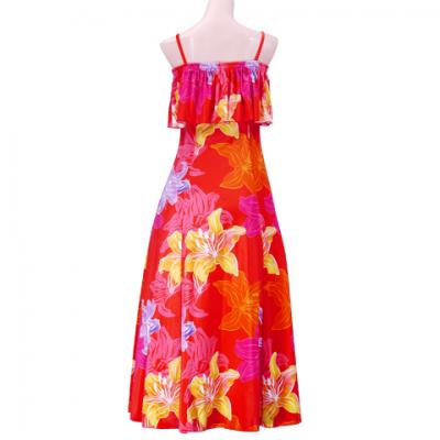 Hula Multi Way Lily Dress with Velvet / Luxury Collection / Red / J2482rd