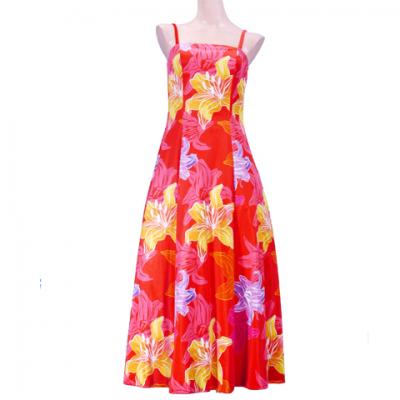 Hula Multi Way Lily Dress with Velvet / Luxury Collection / Red / J2482rd