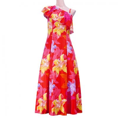 Hula Multi Way Lily Dress with Velvet / Luxury Collection / Red / J2482rd