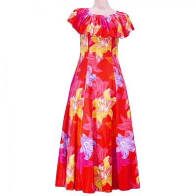 Hula Multi Way Lily Dress with Velvet / Luxury Collection / Red / J2482rd