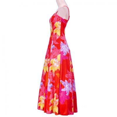 Hula Multi Way Lily Dress with Velvet / Luxury Collection / Red / J2482rd