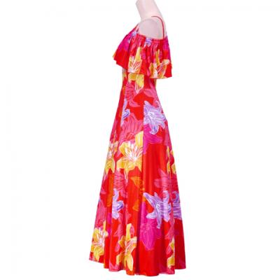 Hula Multi Way Lily Dress with Velvet / Luxury Collection / Red / J2482rd