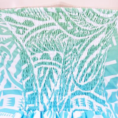 Hula Strapless Dress / Kahiko pattern / Blue & Purple / G2485blpu