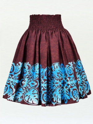 Hula Pa'u Skirt / Pineapple Motif / Brown / G2488