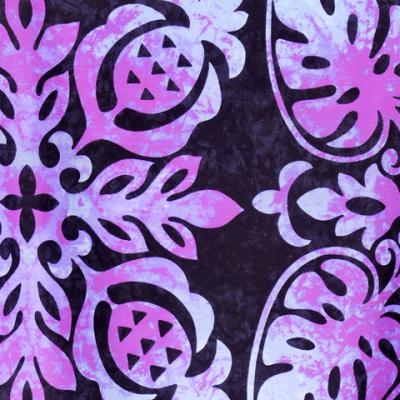 Hula Pa'u Skirt / Pineapple Motif / Black / G2490