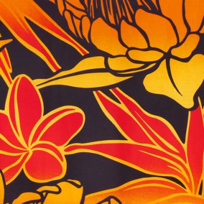 Hula Pa'u Skirt / Torch Ginger & Bird of Paradise / Orange / J2504