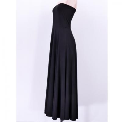 Hula Simple Knit Dress / High Waist Skirt / Black / G2517bk