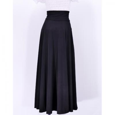 Hula Simple Knit Dress / High Waist Skirt / Black / G2517bk