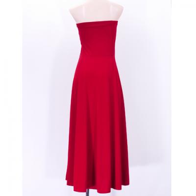 Hula Simple Knit Dress / High Waist Skirt / Red / G2517rd