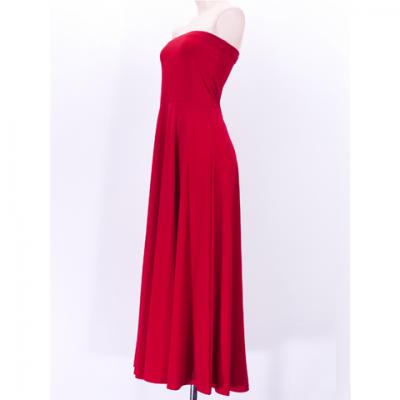 Hula Simple Knit Dress / High Waist Skirt / Red / G2517rd