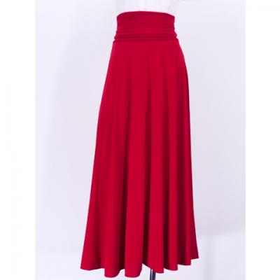 Hula Simple Knit Dress / High Waist Skirt / Red / G2517rd