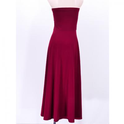 Hula Simple Knit Dress / High Waist Skirt / Wine / G2517wi
