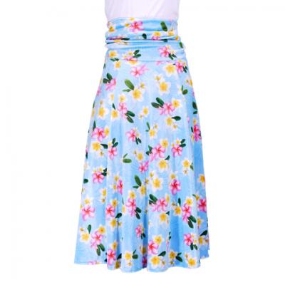 Hula Multi Way Plumeria Dress with Velvet / Luxury Collection / Blue / J2518bl