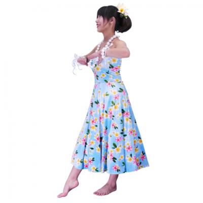 Hula Multi Way Plumeria Dress with Velvet / Luxury Collection / Blue / J2518bl