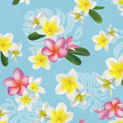 Hula Multi Way Plumeria Dress with Velvet / Luxury Collection / Blue / J2518bl