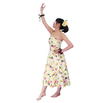 Hula Multi Way Plumeria Dress with Velvet / Luxury Collection / Cream / J2518cr