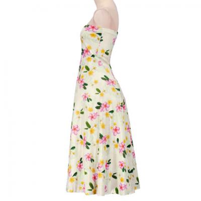 Hula Multi Way Plumeria Dress with Velvet / Luxury Collection / Cream / J2518cr