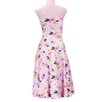 Hula Multi Way Plumeria Dress with Velvet / Luxury Collection / Pink / J2518pi