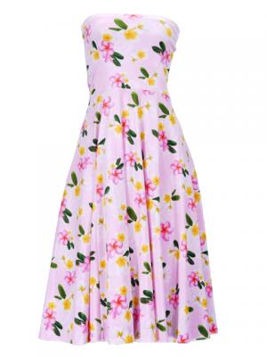 Hula Multi Way Plumeria Dress with Velvet / Luxury Collection / Pink / J2518pi