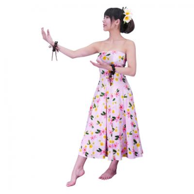 Hula Multi Way Plumeria Dress with Velvet / Luxury Collection / Pink / J2518pi