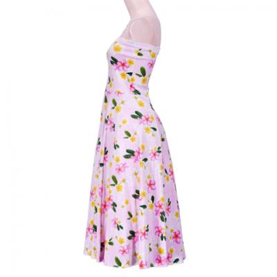 Hula Multi Way Plumeria Dress with Velvet / Luxury Collection / Pink / J2518pi