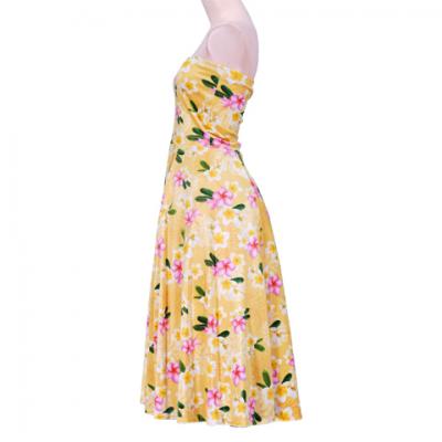 Hula Multi Way Plumeria Dress with Velvet / Luxury Collection / Yellow / J2518ye