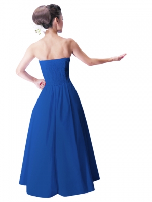 Hula Strapless Dress with Hawaiian Solid Fabric / Royal Blue / G2550rb