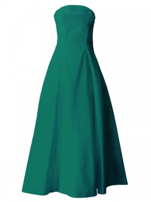 Hula Strapless Dress with Hawaiian Solid Fabric / Green / G2550gr