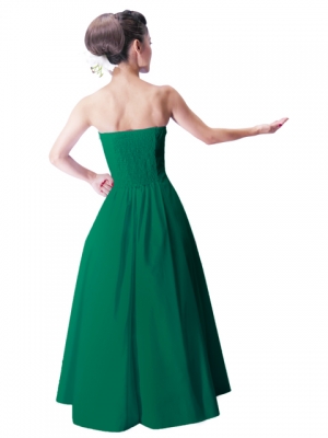 Hula Strapless Dress with Hawaiian Solid Fabric / Green / G2550gr