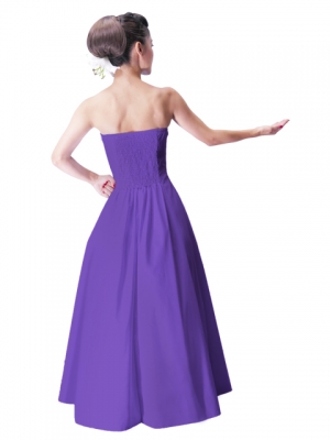 Hula Strapless Dress with Hawaiian Solid Fabric / Violet / G2550v