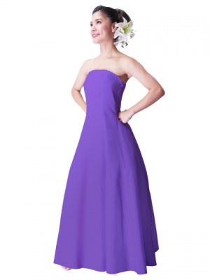 Hula Strapless Dress with Hawaiian Solid Fabric / Violet / G2550v